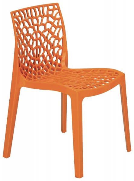 Outdoor-Stuhl | Kunststoffstuhl | Stapelstuhl CLARA orange