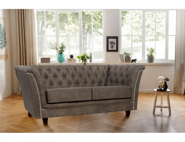 2-Sitzer-Couch MANSFIELD im Chesterfield Look
