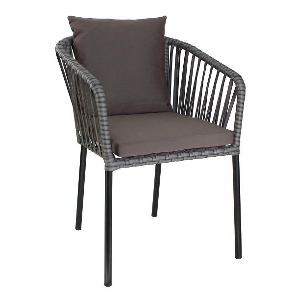 Outdoor-Sessel mit Sitz- und Rückenkissen MERKUR