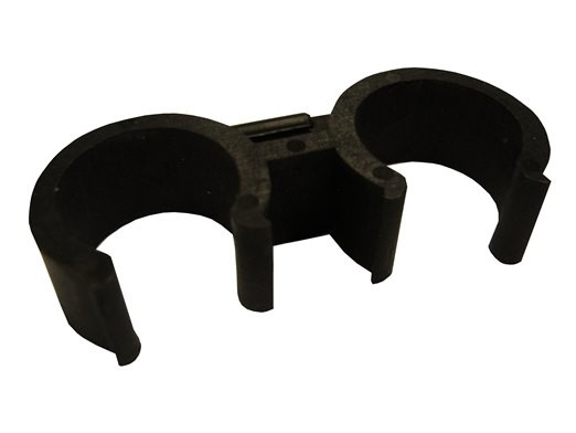 Reihenverbinder | Stuhlverbinder D18 aus Kunststoff in schwarz - kurz (55 mm)