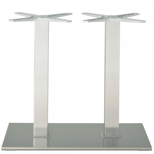 Modernes Doppelsäulen-Tischgestell PADUA aus Edelstahl