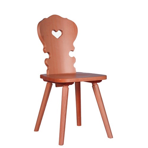 Holzstühle mit Herz | Bauernstuhl TRAUDEL Holzfarbe honig 