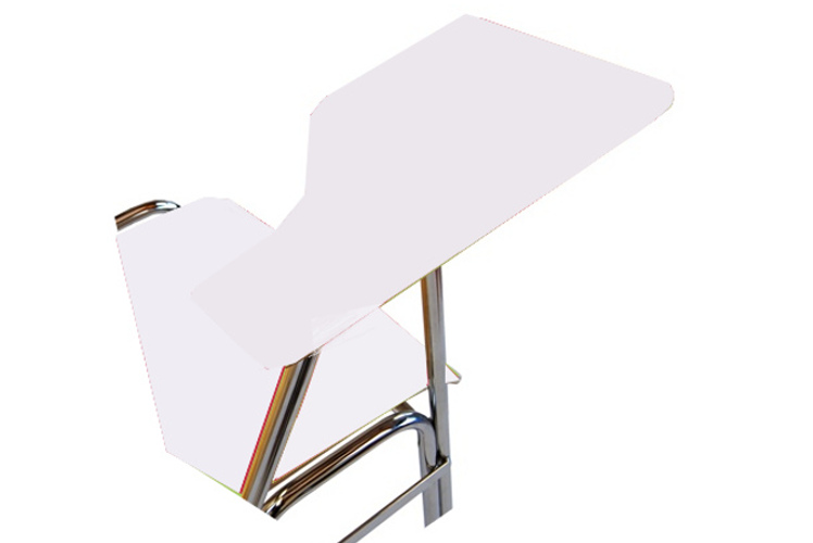 Schreibplatte mit HPL-Laminatfurnier (11 mm stark) weiß