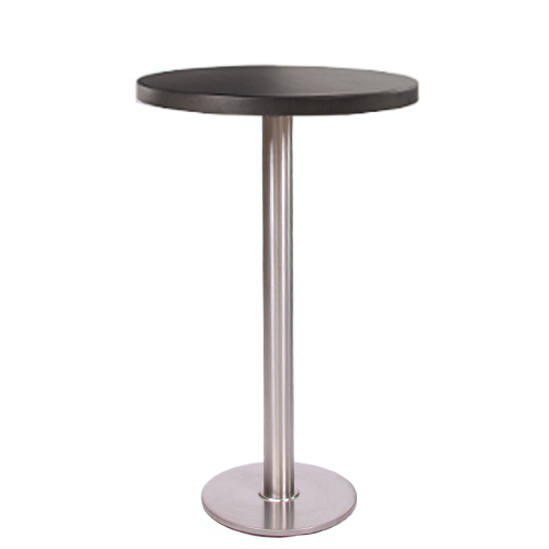 Stehtisch ARICA CR mit Dekor-Tischplatte MDF mit Echtholzfurnier Buche 30 mm stark, ø 70 cm, nussbaum dunkel (TPFB30-D70-H4)