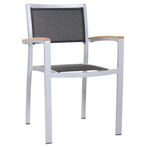 Outdoor Metall Stuhl mit Armlehnen TIMOR T  - stapelbar