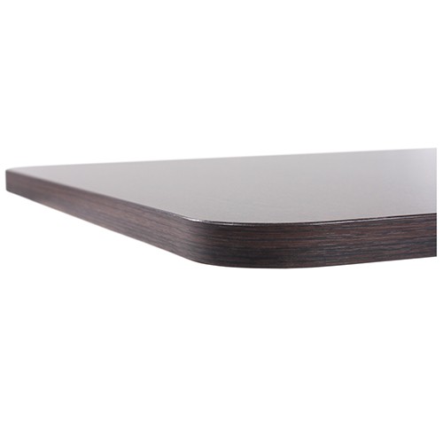 Robuste Laminat Tischplatte mit abgerundete Ecken, Dekor nussbaum dunkel