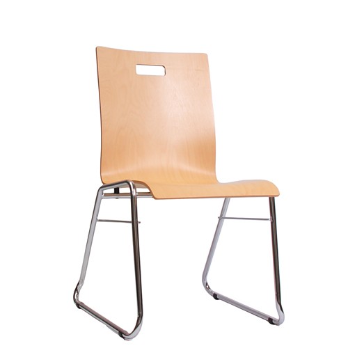 Konferenzraum Stühle stapelbar | Besucherstühle COMBISIT C40G mit Griffloch  ohne Sitzpolster