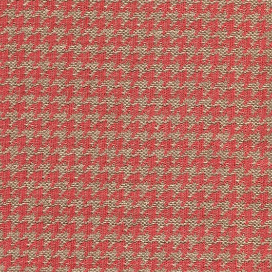 Möbelstoff PEP39 rot-beige mit klassischem Pepita-Muster